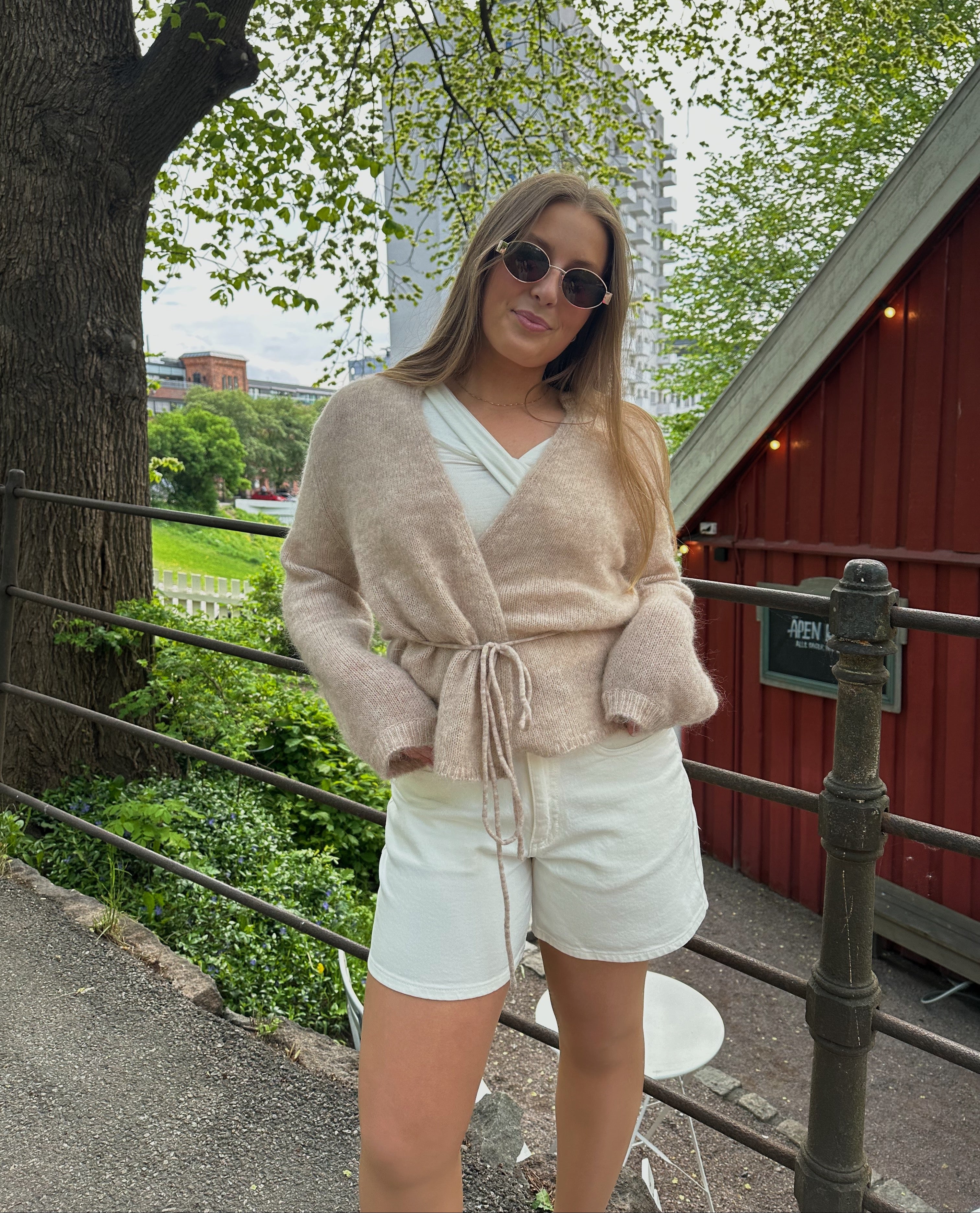 OBJNETE Knit Cardigan - Humus